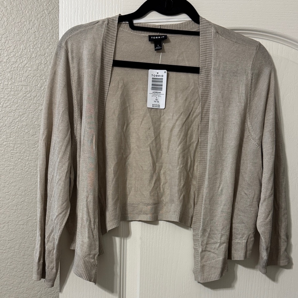 Torrid Women's Light Tan Cardigan